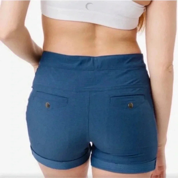 ZYIA Active Shorts XL Blue Not Just A Trail Outdoor Hiking Pockets Women’s - Picture 2 of 10